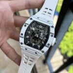 Richard Mille RM 022 Replica White Case White Strap Watch For Men ?C Skeletonized Dial And Carbon Fiber Case - Image 3
