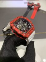 Swiss Richard Mille RM 35-01 Replica Rafael Nadal Red Case Watch ?C Carbon Fiber Case, Luxury Sport Design - Image 5