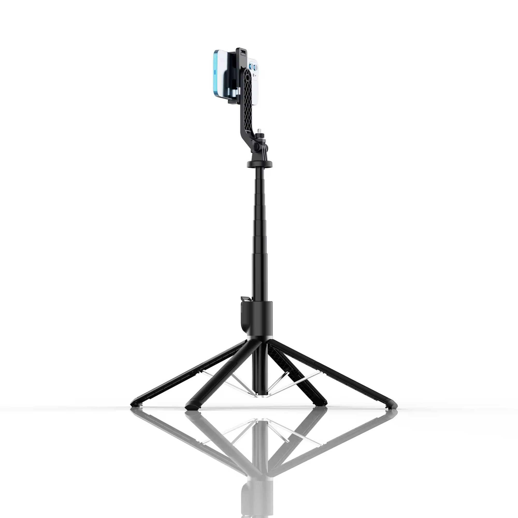 Hot Selling 2.2M Foldable Quadripod Selfie Stick Face Tracking WiFi Wireless Remote ABS Waterproof Phone Stand Live